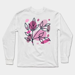 Pink leaf Long Sleeve T-Shirt